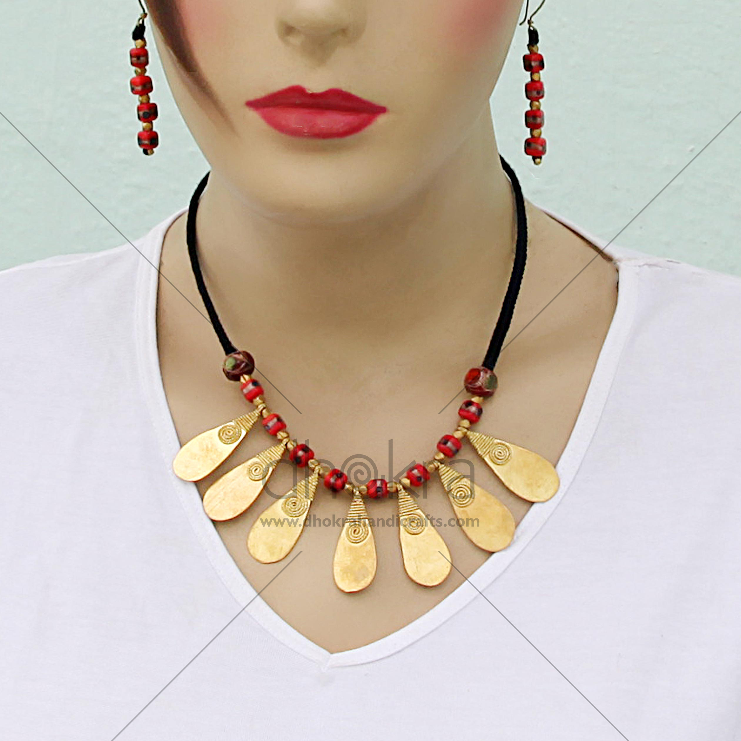 Dhokra Rose Avanti Set | dhokra necklace online | Dhokra
